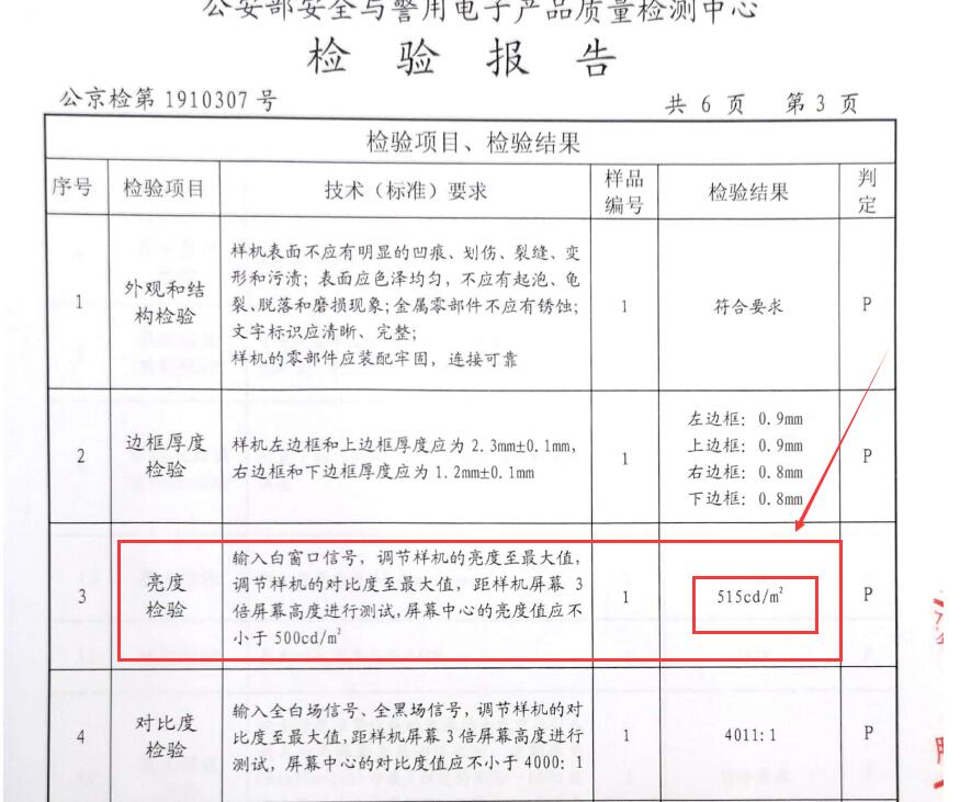 拼接屏檢測(cè)報(bào)告